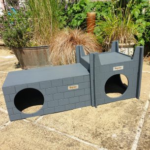 NEW Rabbit Castellated Hideaway and Castle (Slate Grey)