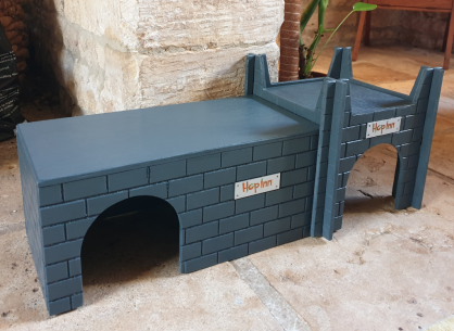 Guinea Pig Castle Hideaway use Together or Separately (Slate Grey)