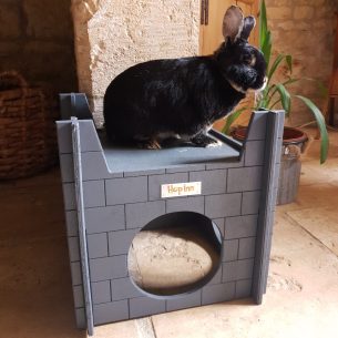 NEW Rabbit Castle Hideaway for Cats and Kittens too (Slate Grey)