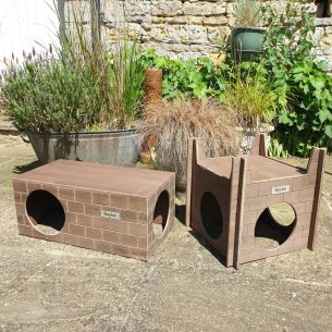 Rabbit Hideaway and Castle - Use Together or Separately (Weathered Wood)